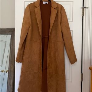 Faux Suede Long Coat!